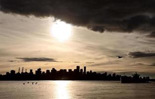 Vancouver Skyline Canada Sunset photo