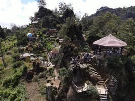 Aerial View of a Hill Named Batu Pandang Ratapan Angin, a View From Telaga Warna Lake. photo