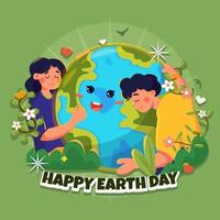 Happy Earth Day Celebration vector