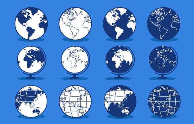 Icon Set Of Globe