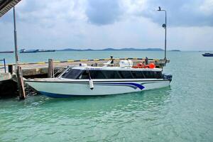 Various ship activities at the Port of Sri Bintan Pura in the city of Tanjung Pinang namely on the west coast of the island of Bintan photo