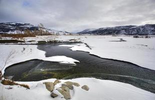 Yellowstone Park Wyoming Winter Snow soda butte creek photo