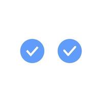 Blue Check, Social Media Verified Badge Icon Vector in Trendy Style