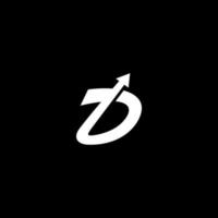 Dynamic Letter D Arrow Monogram Logo vector