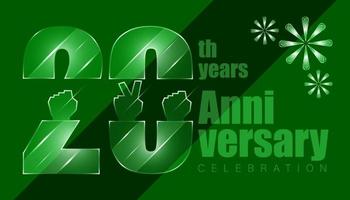 luxury character numbers 20th years anniversary. vector illustration eps10