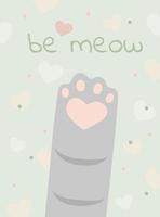 tarjetas de juego de vectores aman a los gatos de San Valentín. banners verticales colores pastel. lindos gatitos maullidos