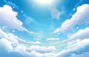Blue Sky Skyscape Background Concept vector