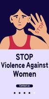 Stop domestic violence. Social issues, abuse,agression on women, harassment and bullying. Violence against woman. Mobile app, landing page, banner or brochure. Flat illustration, isolated on white. vector