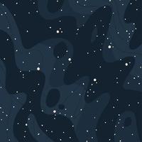 fondo negro de la galaxia de la vía láctea con nebulosa de estrellas azules. ilustración vectorial plana dibujada a mano. vector