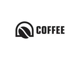 diseño moderno y simplista de granos de café. el logotipo es la elección perfecta para un negocio de café. cafetería vector