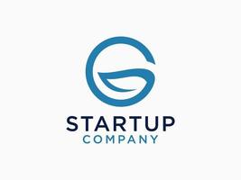 Abstract Circular Initial Letter G Logo. Usable for Business and Technology Logos. Flat Vector Logo Design Template Element.