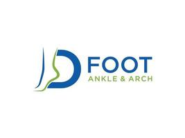 Abstract Foot Logo. Flat Vector Logo Design Template Element