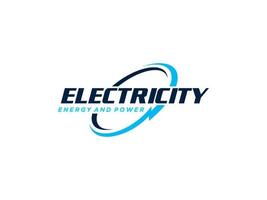 Circular Flash Thunder Energy Electric simple yet clean professional logo on White Background. for Electrical, construction and security company. vector