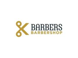 Letter K Scissors for sale. It is look simple and elegant that letter K combined with Scissors. Letter K Scissors is suitable for barbershop or similar business vector