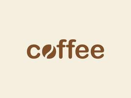 Modern and simplistic coffee bean design. The logo is the perfect choice for a cafe business. coffee shop vector