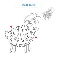 Maze game for kids. vector