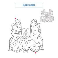 Maze game for kids.Educational card for kids. vector