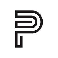 letter P abstract logo vector