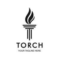 torch abstract logo vector