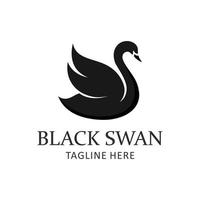 logotipo de cisne negro vector