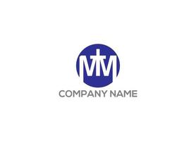 mtm logo design vector icon template with white background