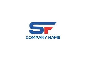sf logo design vector template with white background