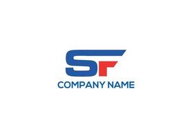 plantilla de vector de diseño de logotipo sf con fondo blanco