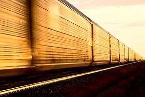 Train at Sunset photo