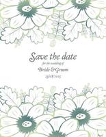 Save the date wedding invite card template. vector