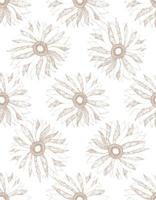 Vintage floral seamless pattern with hand drawn flowers. vector