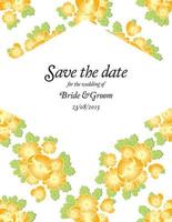 Save the date wedding invite card. vector