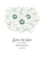 Save the date wedding invite card template. vector