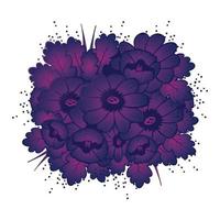flor violeta aislado sobre fondo blanco. vector