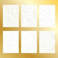 Golden Geometric Patterns vector