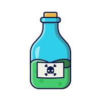 Poison bottle vector icon isolated on white background