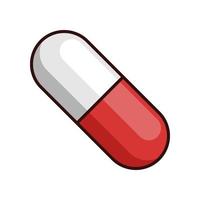 Vector pill icon isolated on white background