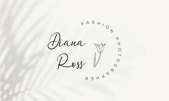 logotipo dibujado a mano con elementos florales botánicos con flores silvestres y hojas. logo para spa y salón de belleza, boutique, tienda orgánica, boda, diseñador floral, interior, fotografía, cosmética. vector