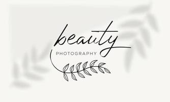 Botanical Floral element Hand Drawn Logo with Wild Flower and Leaves. Logo for spa and beauty salon, boutique, organic shop, wedding, floral designer, interior, photography, cosmetic. vector