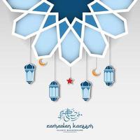 ramadan kareem fondo islámico con mandala y adorno. ilustración vectorial vector