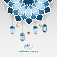 ramadan kareem fondo islámico con mandala y adorno. ilustración vectorial vector