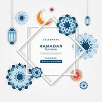 ramadan kareem fondo islámico con mandala y adorno. ilustración vectorial vector