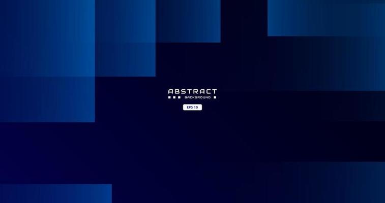 dark blue background with abstract square shape, arrow, dynamic and sport banner concept.