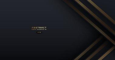 black and gold abstract background with line and shape vector