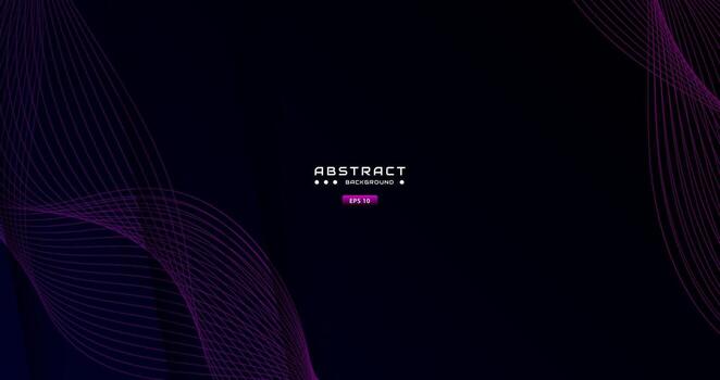 purple wavy background with abstract round line, dynamic banner concept. vector