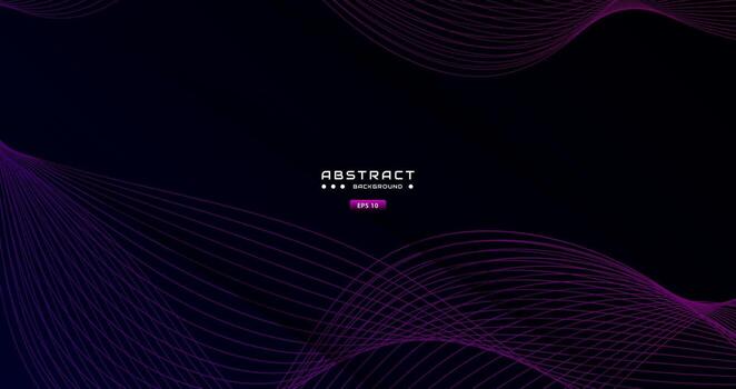 fondo ondulado púrpura con línea redonda abstracta, concepto de banner dinámico. vector