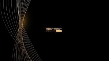 black and gold abstract background with line wave vector