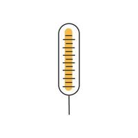 Stylish thin line thermometer icon isolated on white background - Vector