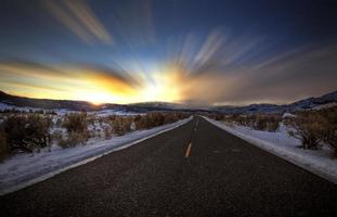 parque de yellowstone wyoming invierno nieve foto