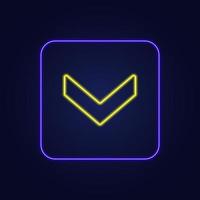 Beautiful stylish colorful neon left arrow icon - Vector