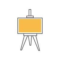 Stylish icon from thin lines easel on a white background - Vector